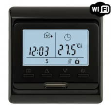 WiFi Терморегулятор Ecoset E51 программируемый с датчиком температуры пола (черный)